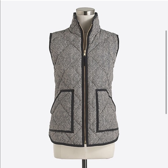 J. Crew Factory Jackets & Blazers - J Crew Factory Herringbone printed Puffer Vest